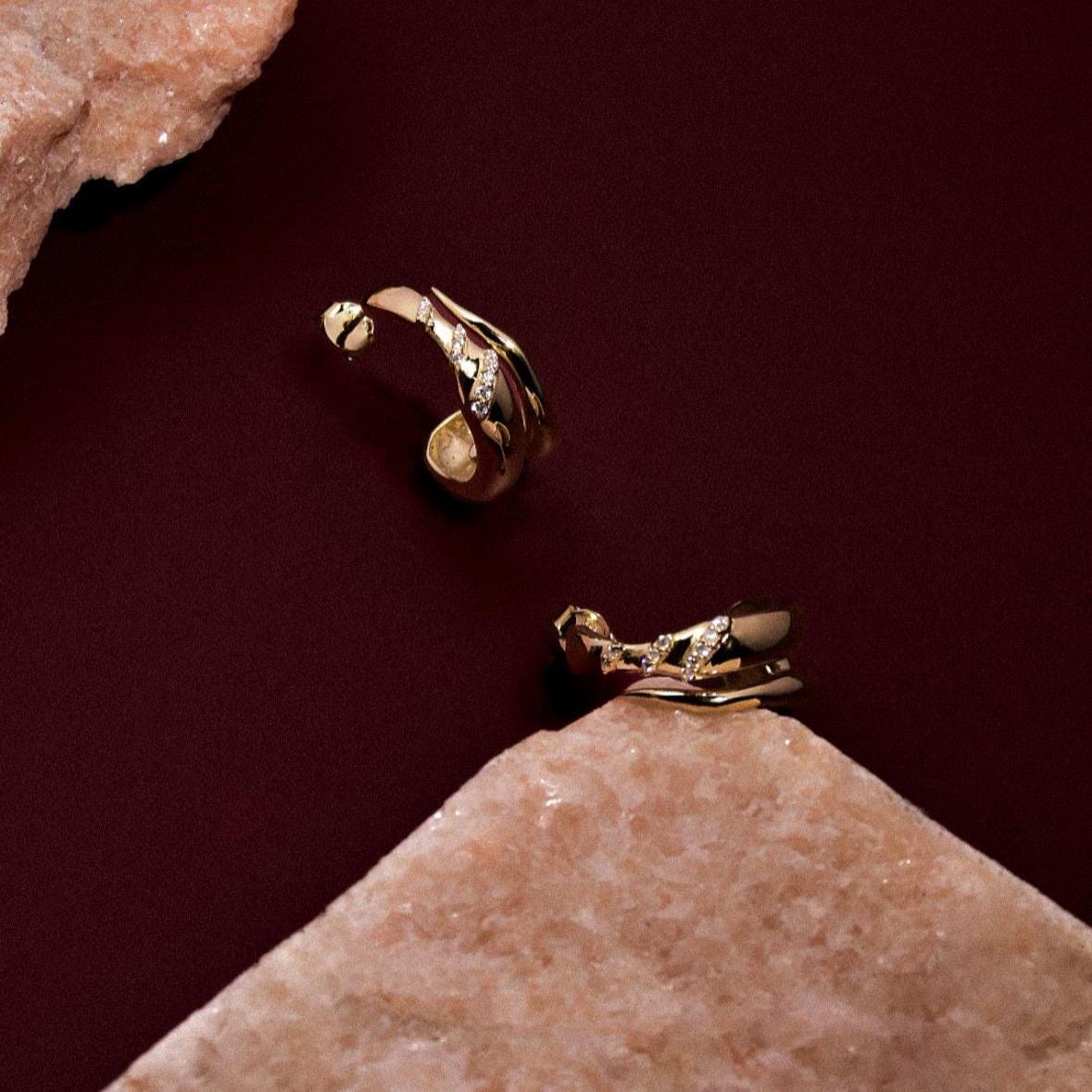 Serpent hoop earrings