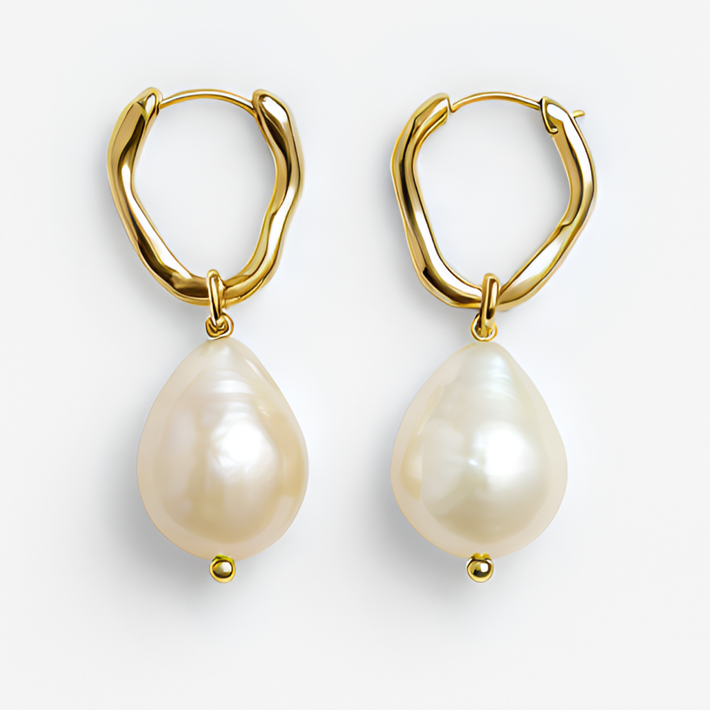 The Drop – Interchangeable Pearl Hoop Earrings