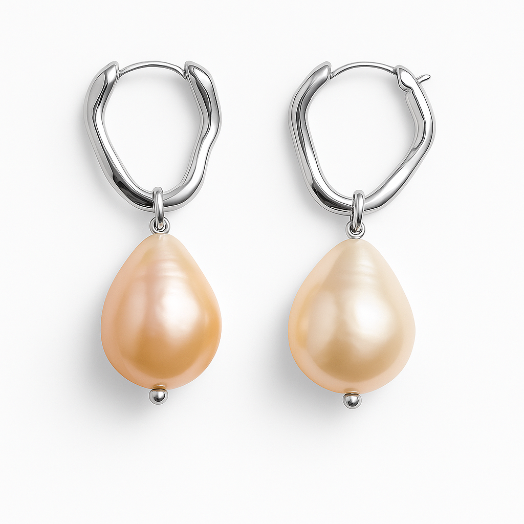 The Drop – Interchangeable Pearl Hoop Earrings