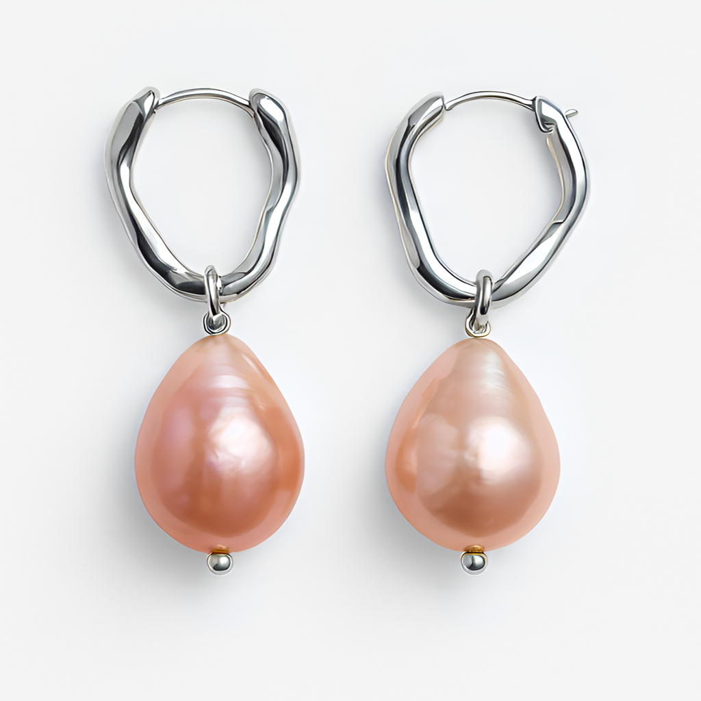 The Drop – Interchangeable Pearl Hoop Earrings