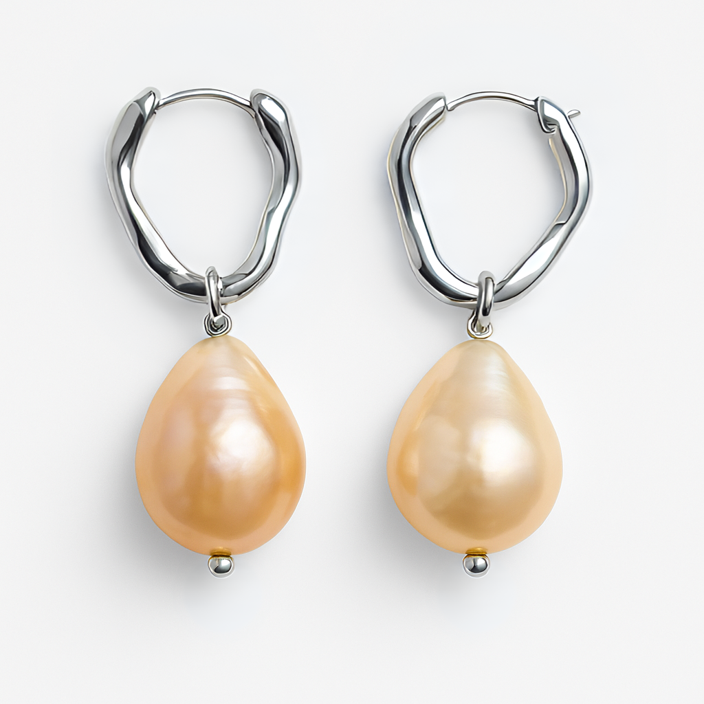 The Drop – Interchangeable Pearl Hoop Earrings