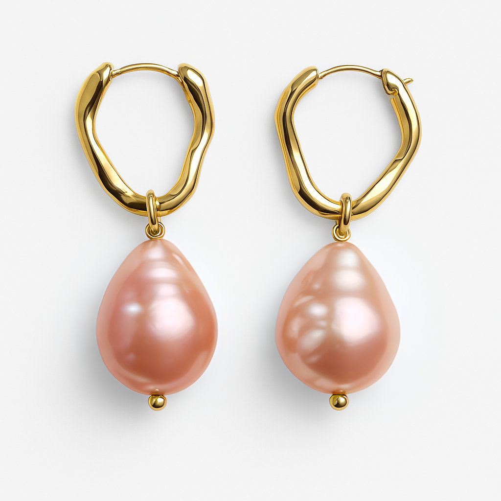 The Drop – Interchangeable Pearl Hoop Earrings