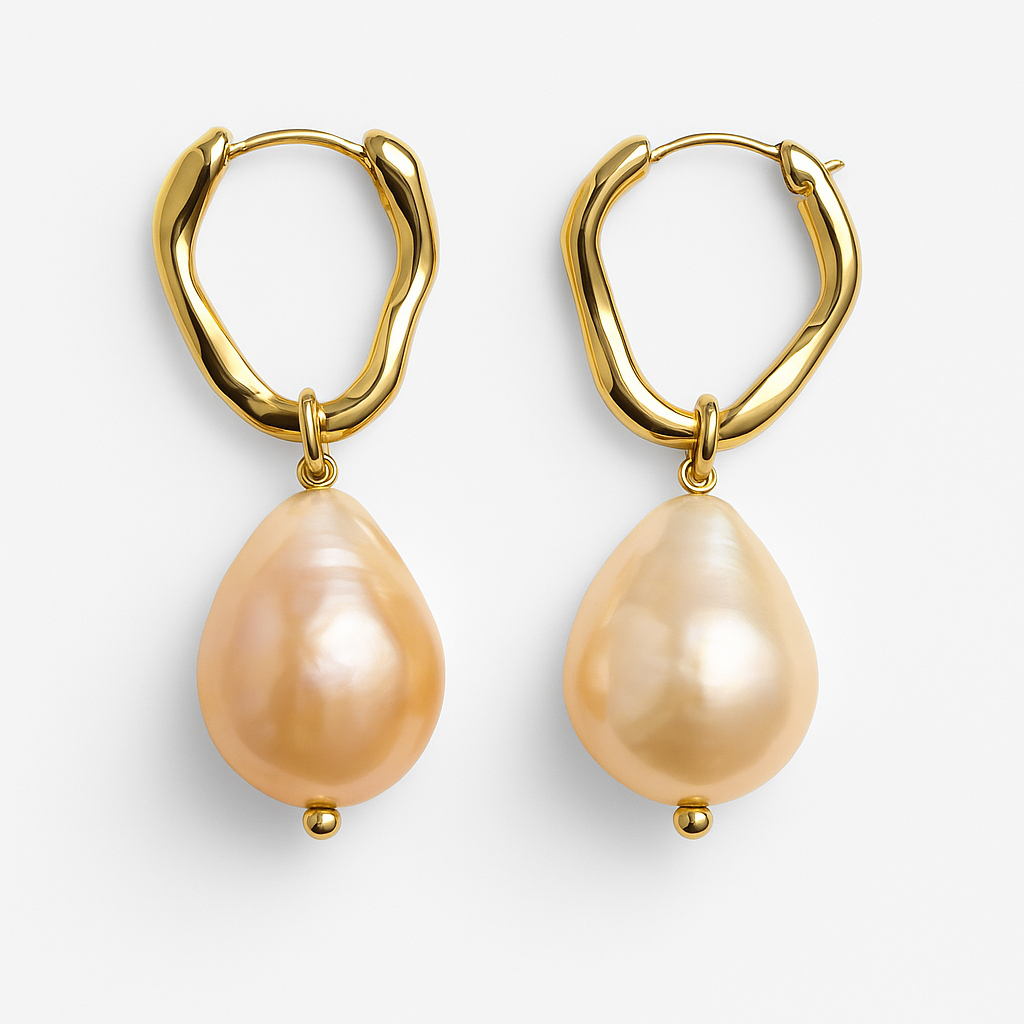 The Drop – Interchangeable Pearl Hoop Earrings