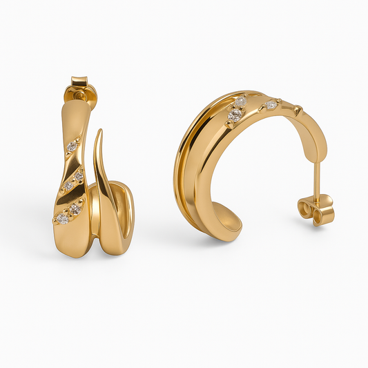 Serpent hoop earrings